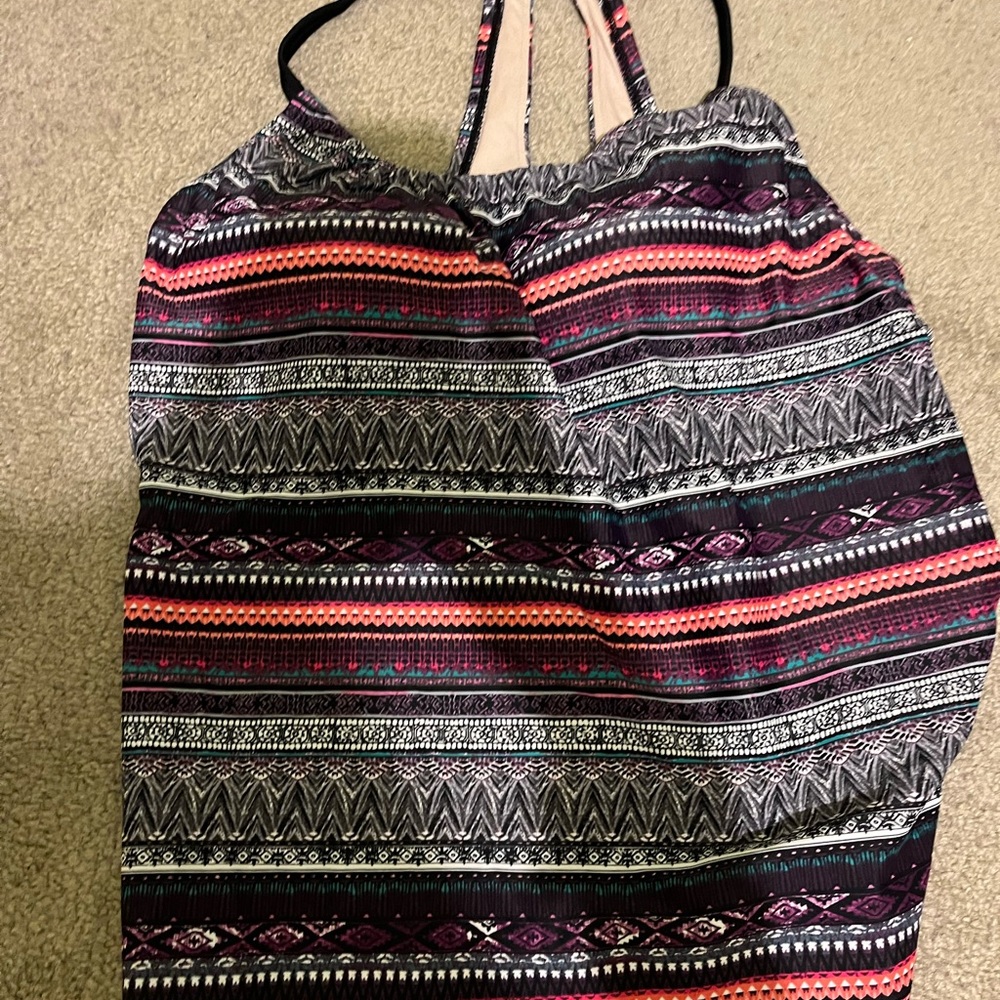 Colorful Striped Bathing Suit Top